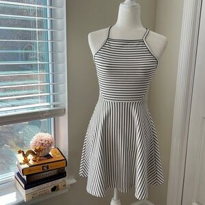 H&M Striped White Dress